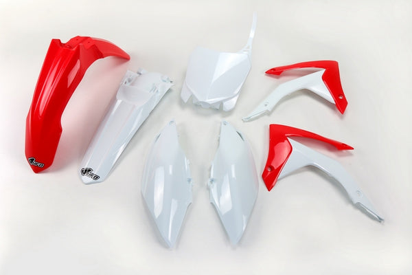 UFO Plastic Kit OEM Color Red/White Honda CRF250R/450R HOKIT116@999 
