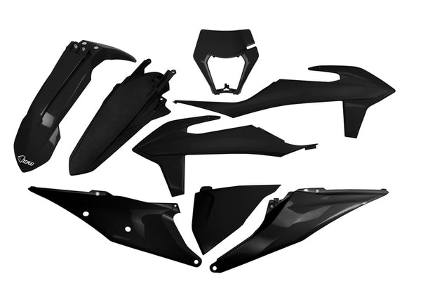 UFO plastični komplet Black KTM EXC/EXC-F KTKIT527 001