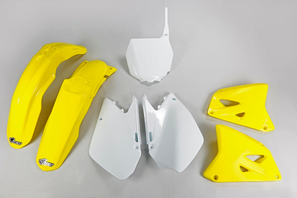 UFO plastični kit OEM boja žuta/bijela Suzuki RM125/250 sukit406@999