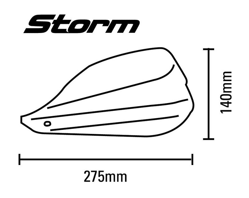 Barkbusters Storm Hanguads iestatīja viena punkta skavas stiprinājumu Ø22mm Black STM-001-00 Bk