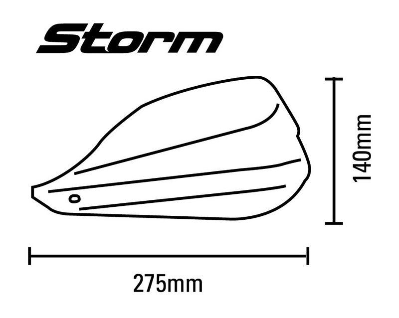 Barkbusters Storm Hanguads Postavljanje jednostruke točke stezaljke Ø25.4mm Crni STM-002-01-BK