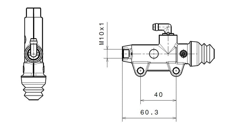 BREMBO Rear Brake Master Cylinder Ø13mm Black 910.A903.90