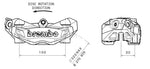 BREMBO M4 Front Left Brake Caliper Gold Ø32mm 920.B690.96