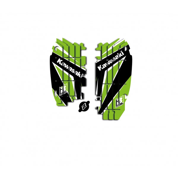 Blackbird Dream Graphic 4 Radiator Louver's Decalkit - Kawasaki KXF - A401N