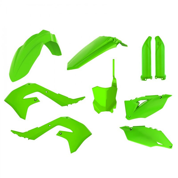 Police Port Plastic Kit Lime Green Kawasaki KX450 91025