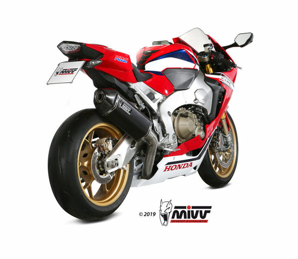 MIVV Speed Edge Slip -on Steel Black/Carbon - Honda CBR1000RR H.070.LRB