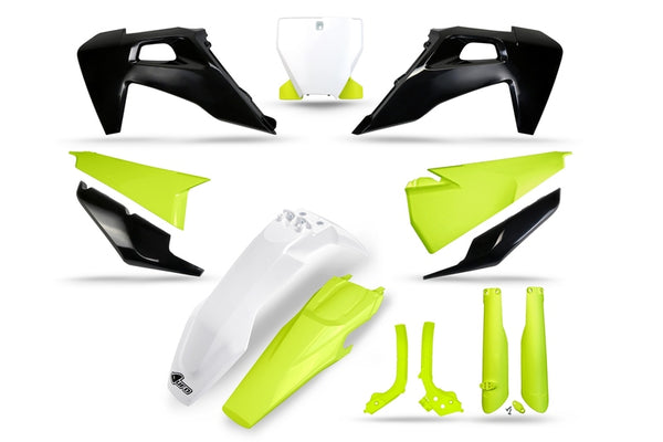 NSO PLastics Kit Neon Yellow/Grey - Husqvarna Hukit624@111