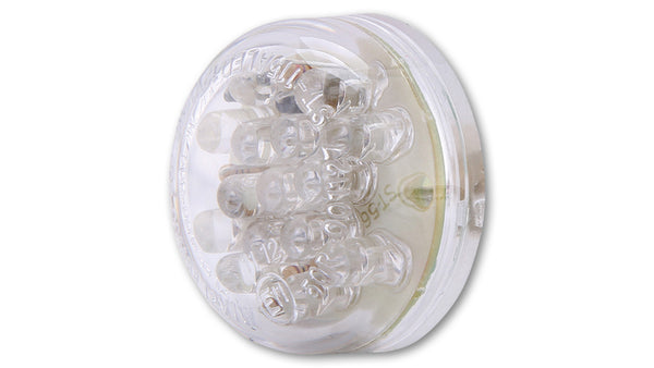 Shin Yo Disc LED TAILDIGHT, CLEAR GLASS, E-Approved 255-080