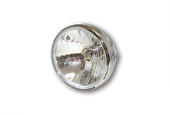 Shin Yo 7 "Headlight Reno 2 Chrome Clear Glass 223-145