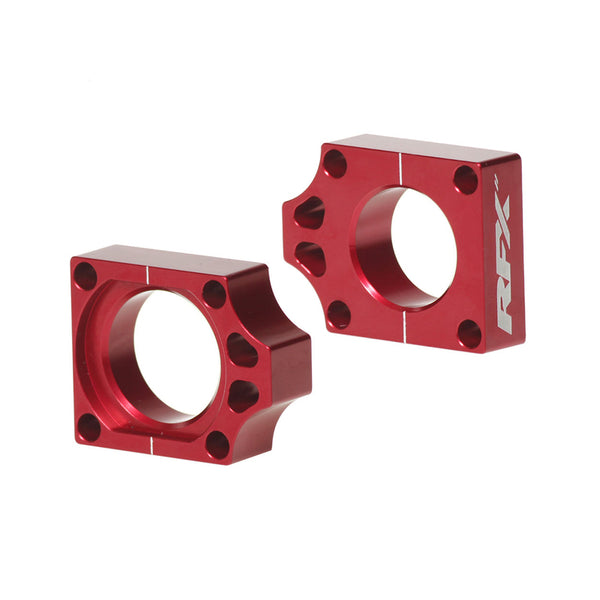 RFX PRO Rear Axle Adjusters Blocks (Red) - Honda CRF250/450 FXAB1020099RD