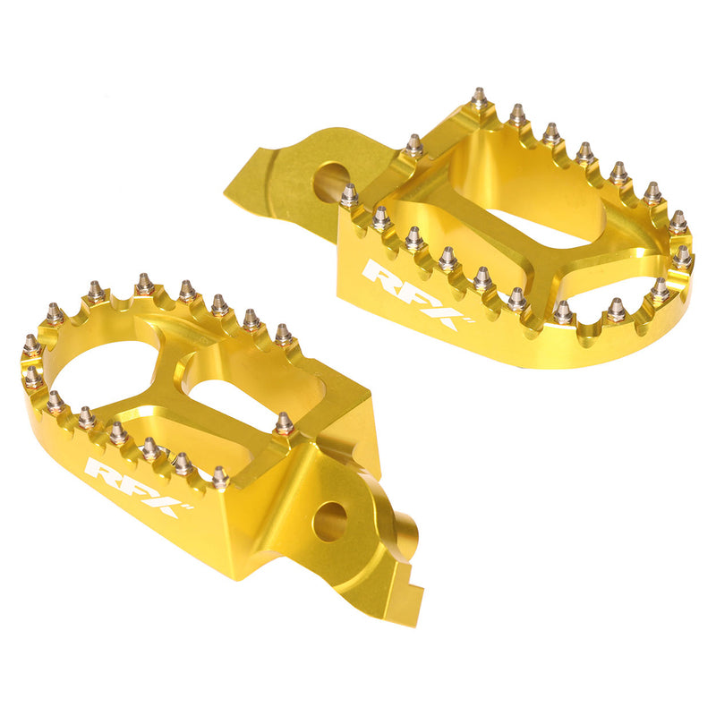 RFX Pro Foottersts (Yellow) - Suzuki RMZ250/450