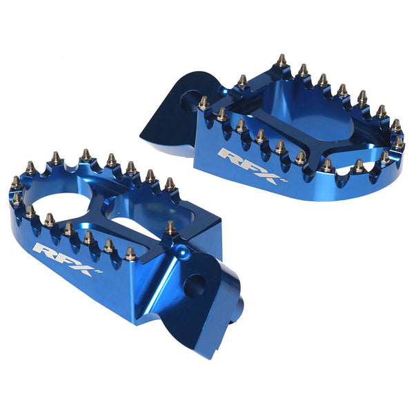 „RFX Pro CNC“ aliuminio bandymai FootRest (Mėlyna) - Universalios dujos/beta/Sherco/Montesa