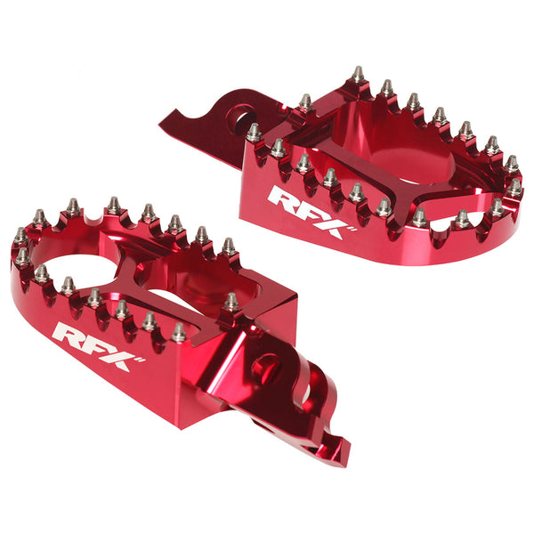 „RFX Pro CNC“ aliuminio bandymai FootRest (Red) - Universal Gas/Beta/Sherco/Montesa