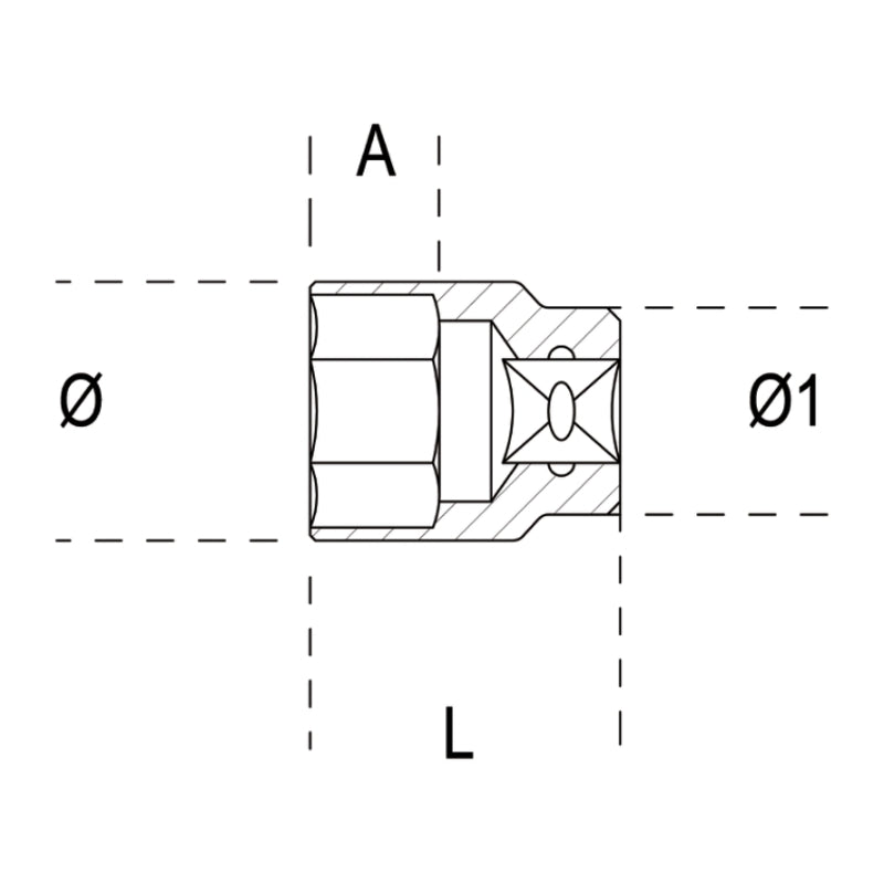 BETA 6 points Socket - 65mm 009290065