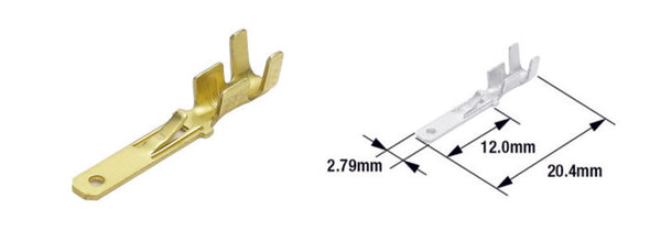 TOURMAX Hane-terminalstift Typ 110 (2,79 mm) – Mässing – 100-pack – ETP-12R