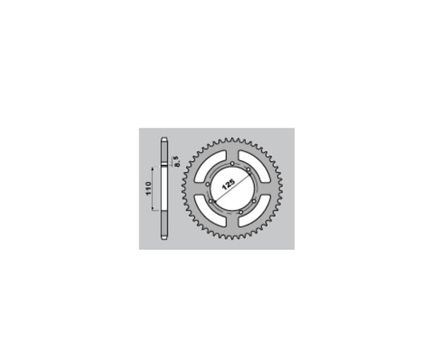 PBR Standard C45 čelični stražnji nosač 4390 - 428 4390 56 F