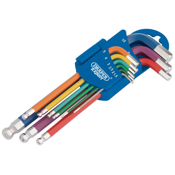 Draper Metric Colousid Hex i Ball End Key Set - 9 komada 66132.0