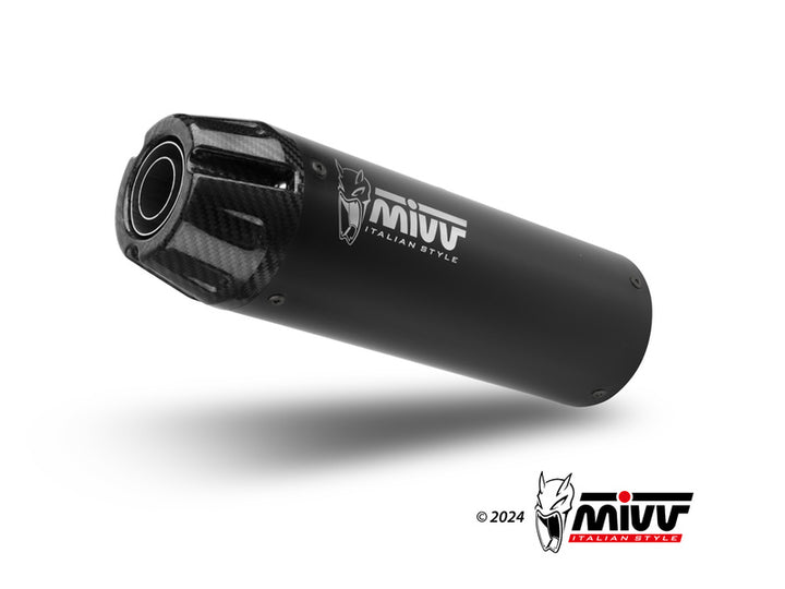 MIVV HR-1 Silencer H.092.LH1BG i närbild, fristående. Högkvalitativt avgassystem för motorcyklar inom VEHICLE PARTS & ACCESSORIES.