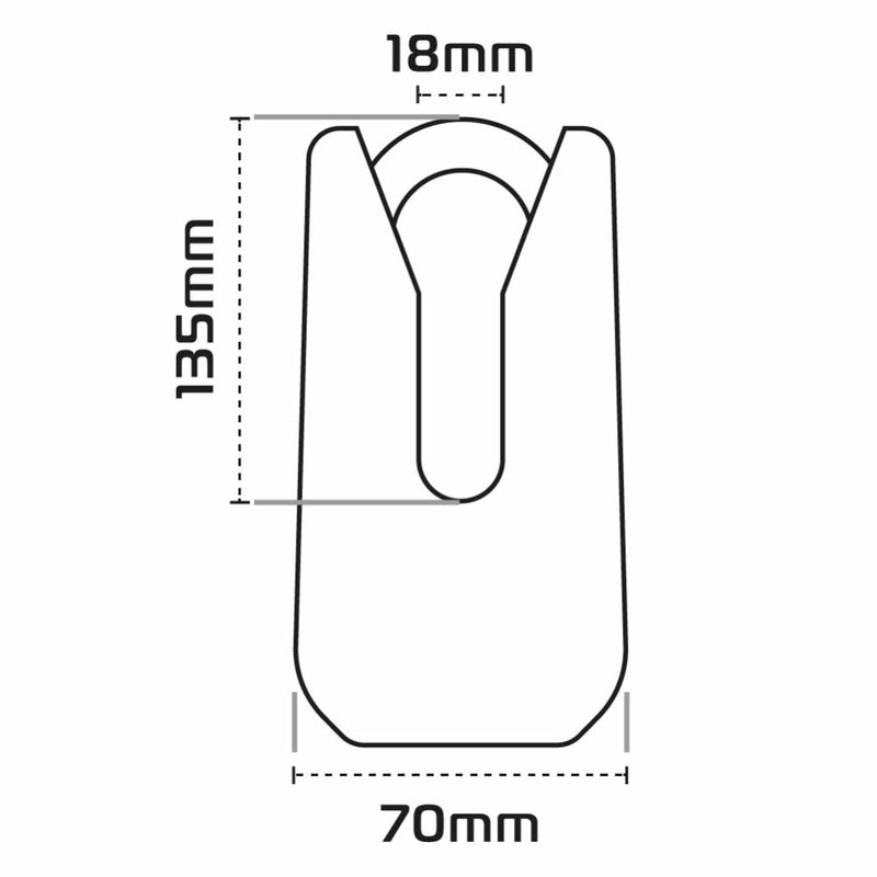 „Oxford Monster Disc Lock“ - 32M juoda spalva