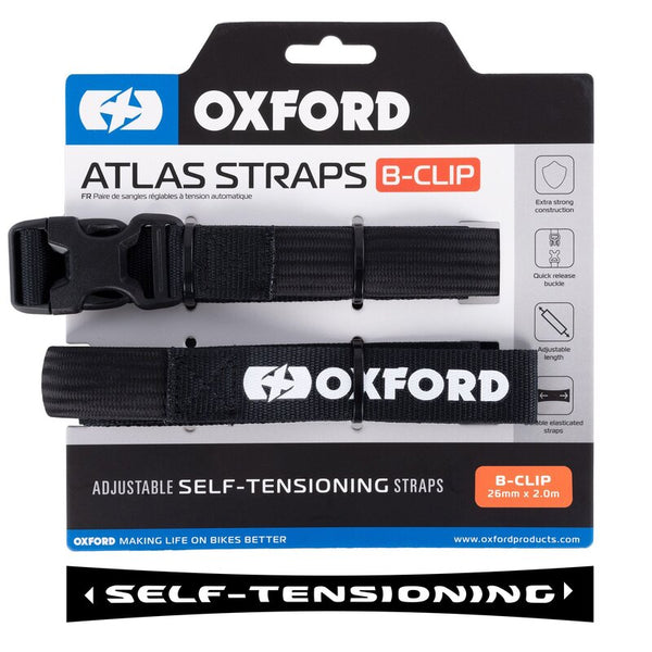 Oxford Atlas B-Clip 26 mm x 2,0 m čierny (pár) OX321