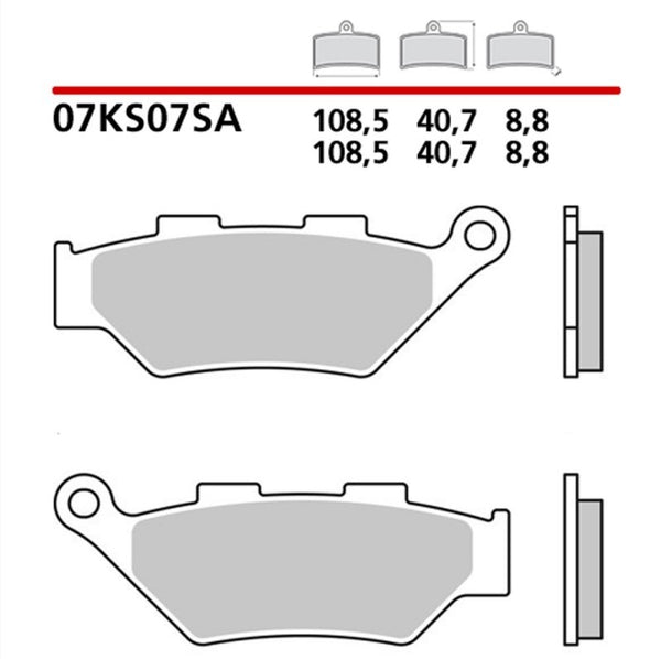 Brembo Sintered Brake Pads - 07KS07SA 07KS07SA