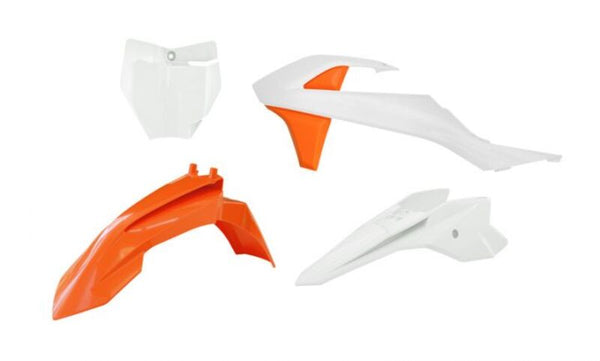 RaceTech plastmasas komplekts-4 daļas oranžas /balta līdz ktm r-kitktm-ar3-050