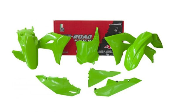 Racetech Plastic Kit 5 parts-Green to Kawasaki (R-Kitkxf-VE0-524)