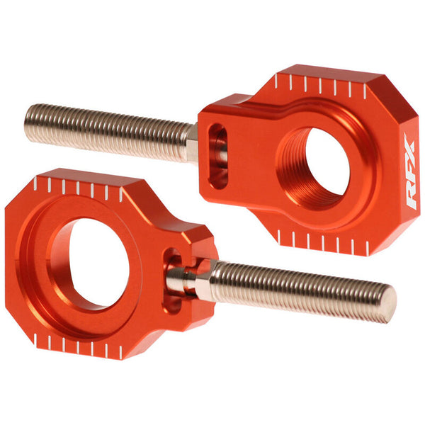 RFX Pro Rear Axle Adjuster Blocks - Orange FXAB5000199OR 