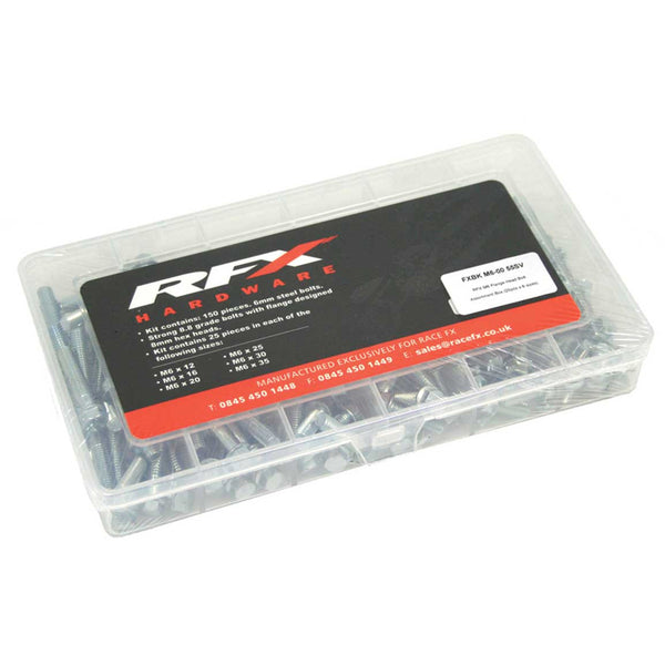 RFX M6 Flane Head Bolt sortimenta kārba - 25 x 6 izmēri FXBKM6-0055SV