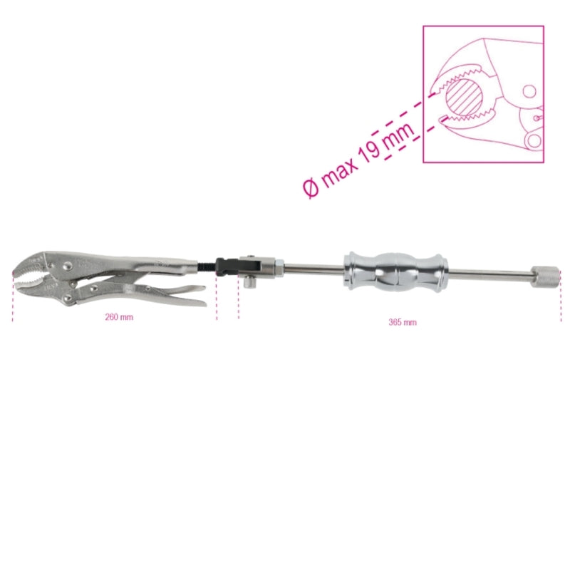 BETA Adjustable Self-Locking Pliers with Hammer Face 1068