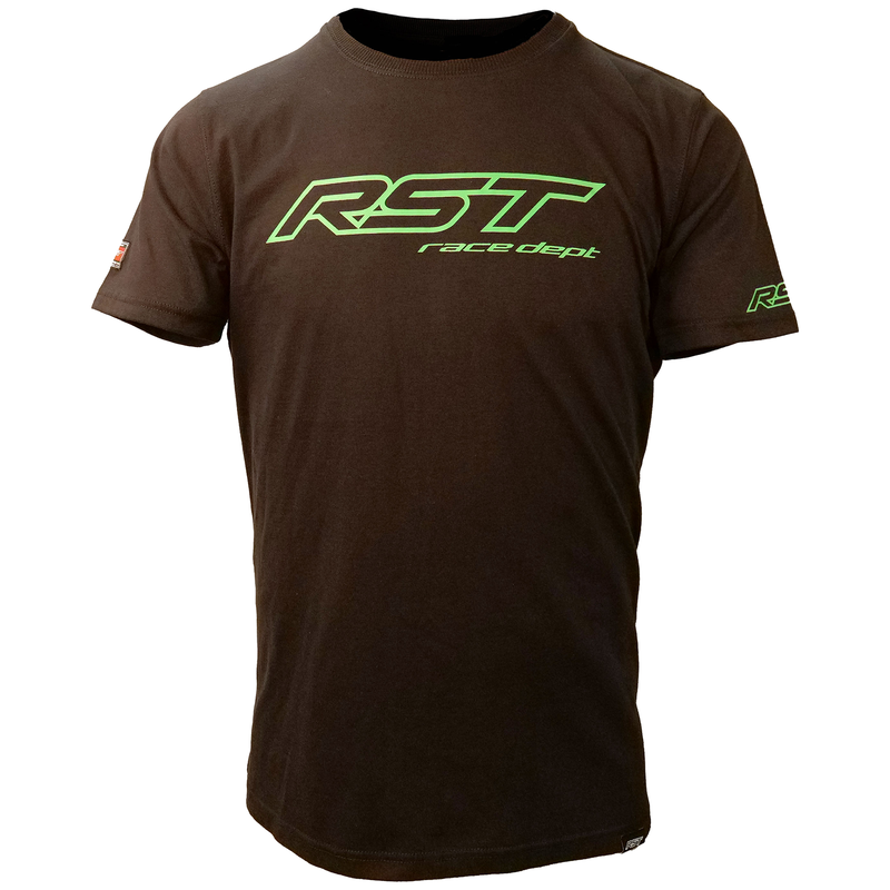RST lenktynių departamento logotipo marškinėliai-neongreen 103093f.grn-xs