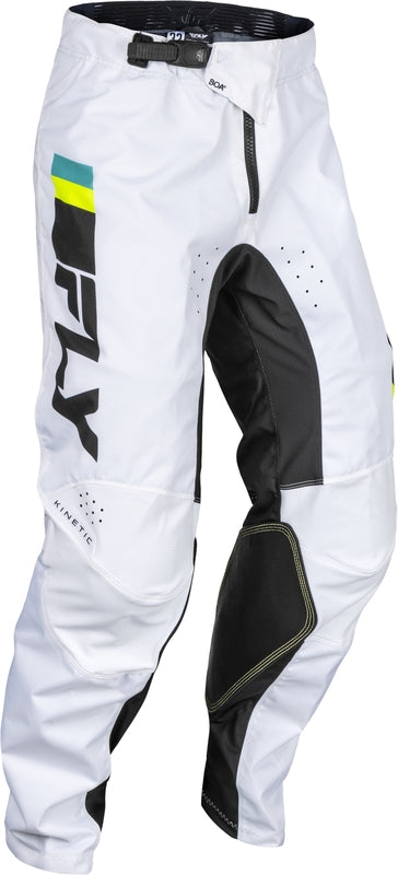 Fly Racing Kinetic Prix Pants-White/Black/Hi-Vis 377-4338