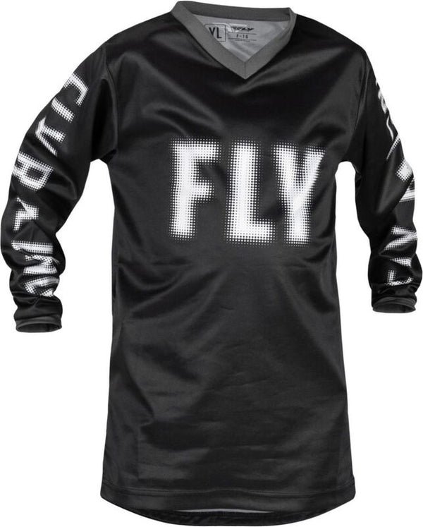 Fly Racing F-16 mlade Jersey-Black/White 376-222yxs
