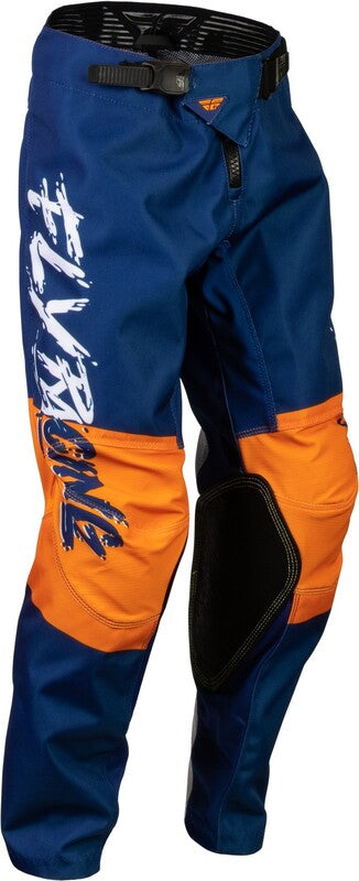 Fly Racing Youth Kinetic Khaos Pants White/Navy/Orange 376-43524