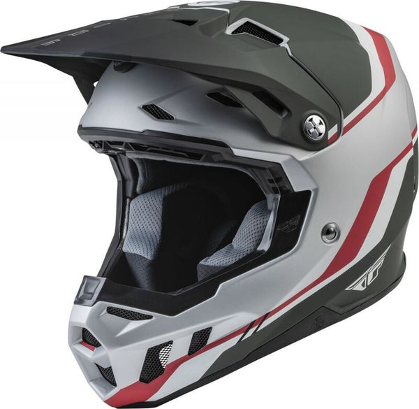 FORK RACING FORMULA CC vozač kaciga Matte Silver/Red/White XS 73-4313XS