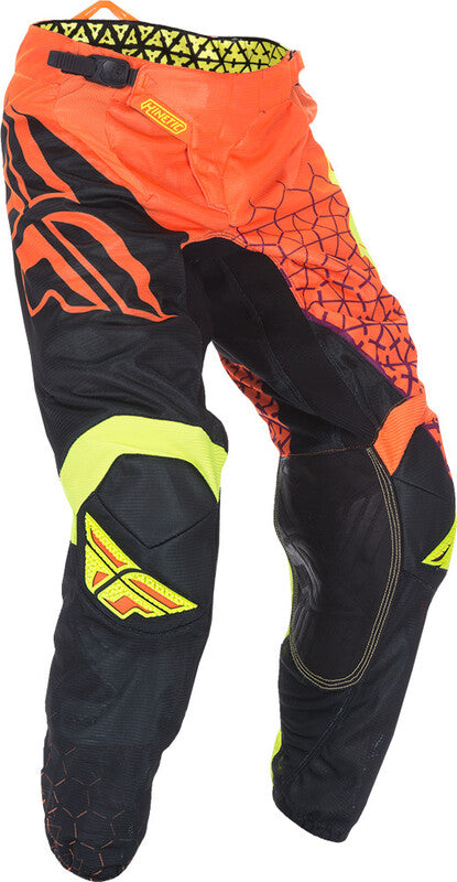 Fly Racing Kinetic Trifecta mrežasti hlače - Neon Orange/Black 370-33728