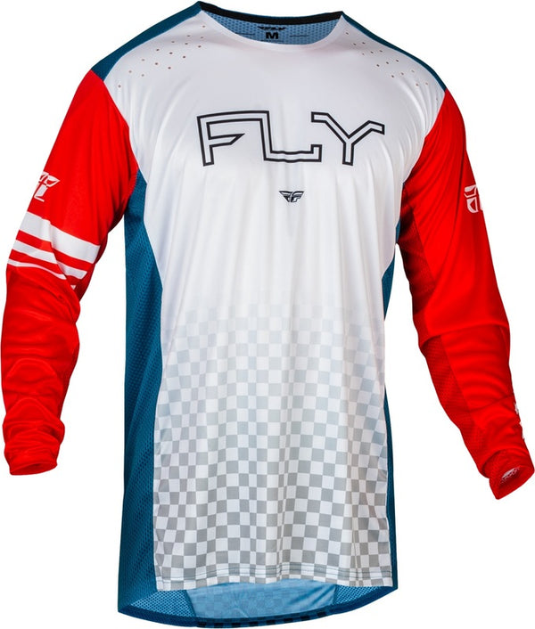 Fly Racing Rayce Bicycle Jersey - Red/White/Blue 377-0542X