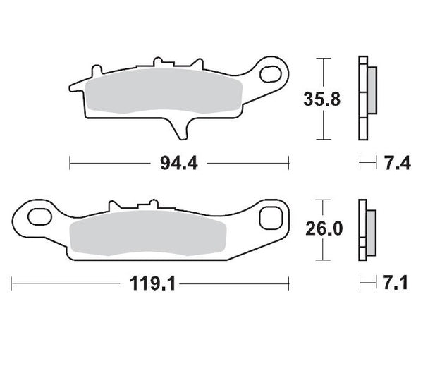 Moto-Master bremžu spilventiņu sacīkstes 095311
