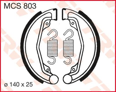 TRW BRAKE SHOES TRW MCS803 MCS803