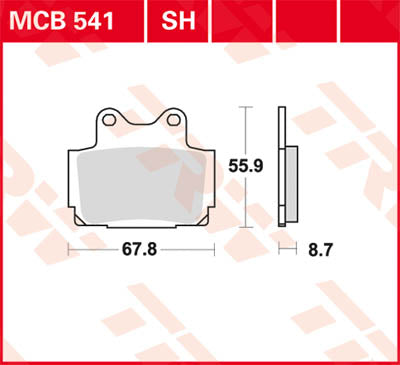 TRW Brake Pad TRW MCB541SH MCB541SH