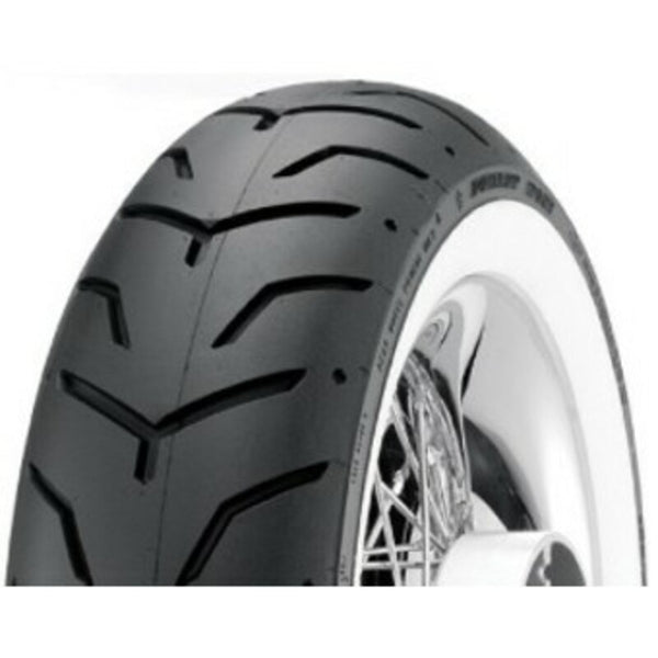„Dunlop Tire D407 SW“ (Harley-D) Siauros baltos spalvos-Sgewall 180/65 B 16 M/C 81H TL