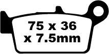 EBC BRAKE PAD HH SINT SCOOTER SFA131/2HH