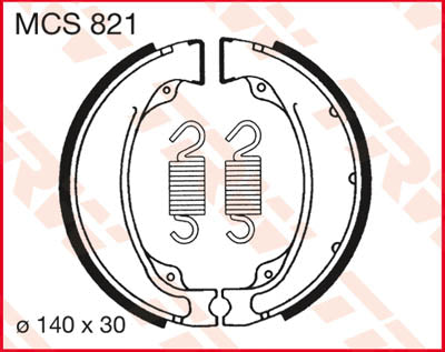 TRW BRAKE SHOES TRW MCS821 MCS821