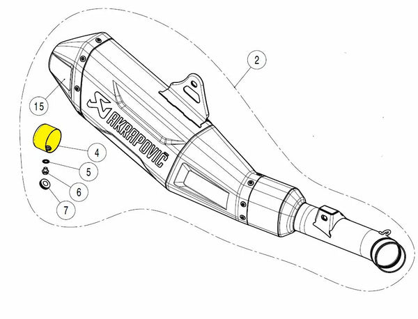 Akrapovic buka umetak V-Tuv349