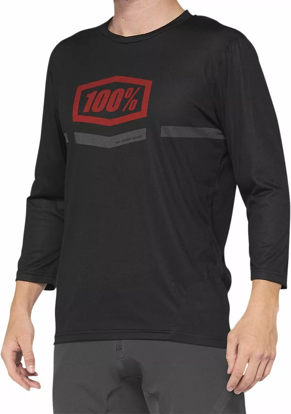 100% MTB JRSY 3/4 ARTC BK/RD L 40018-007