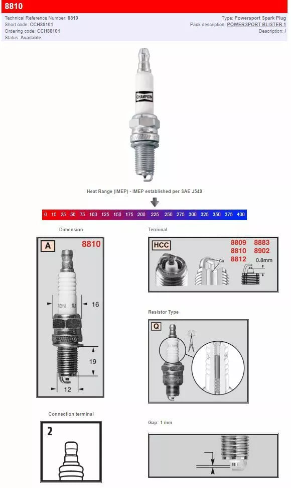 Čempiona čempiona S-spraugas 8810 CCH88101
