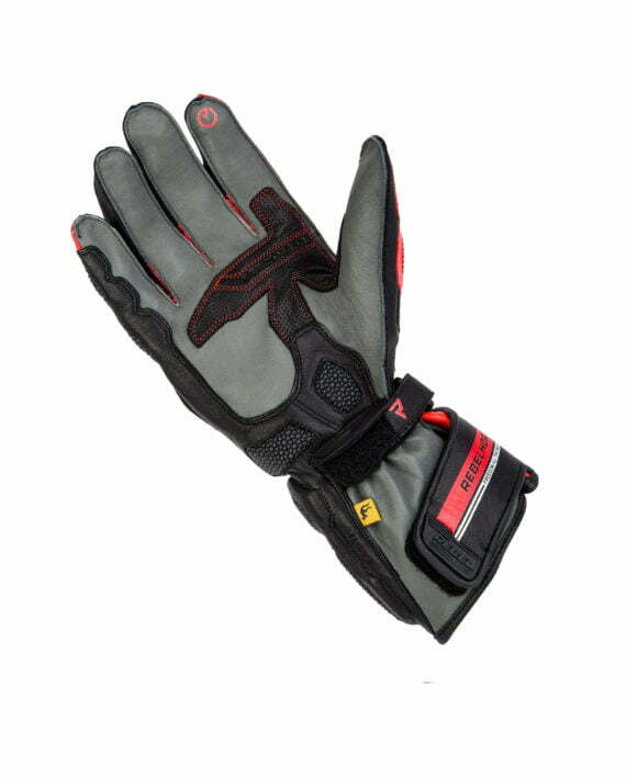 Rebelhorn moterys MC-GLOVES ST Long Black /Red