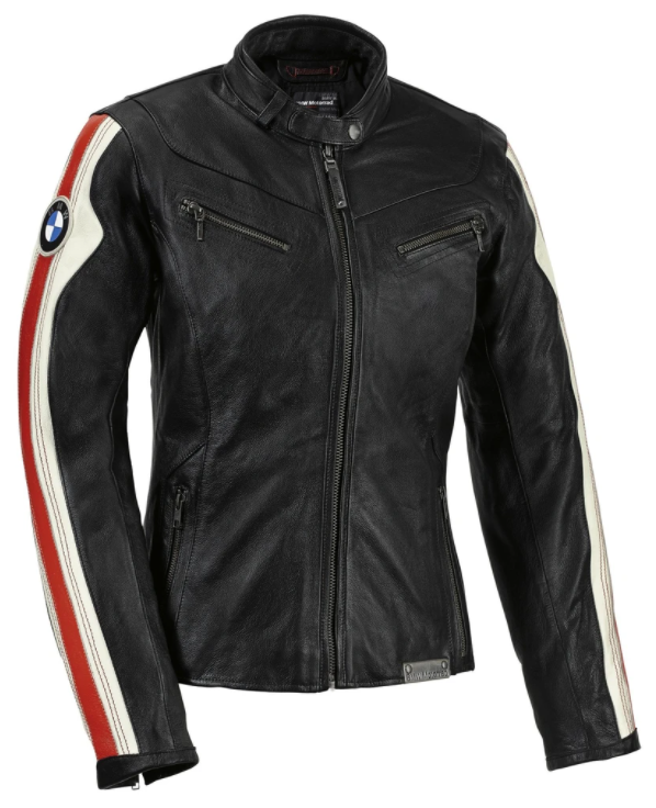 Bmw lady leather mc jacket club black