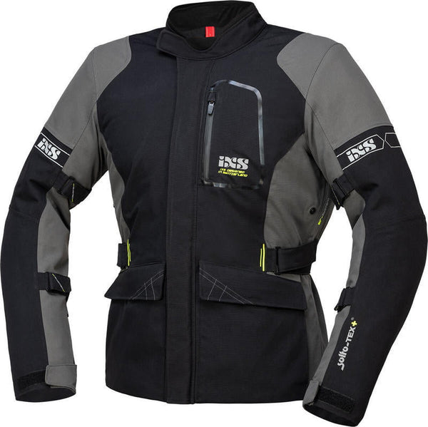 IXS laminuota tekstilės striukė ST plius juoda /pilka