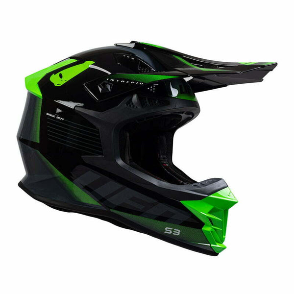 NLO Cross MC Helmet Intrepid Black /Green